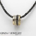 K18WG ホワイトゴールド ブラックダイヤネックレス　トップ 0.37ct